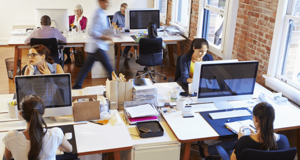 People working in an office